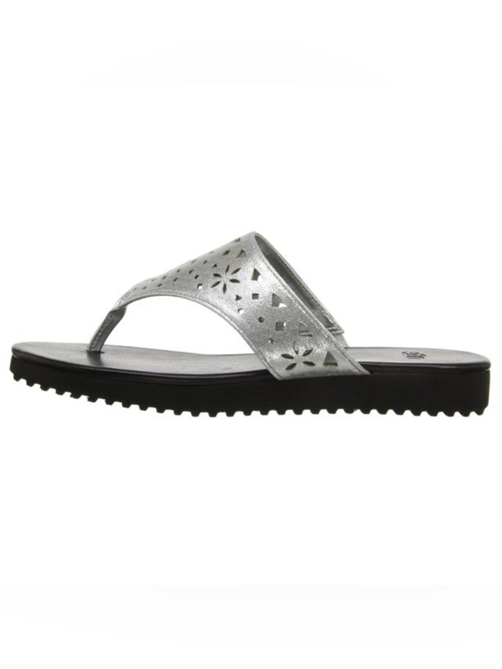 UGG Silver Floral Cutout Sandals